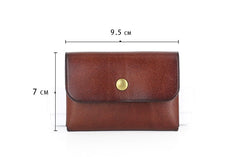 Leather Mens Front Pocket Wallet Small Wallet Card Wallet Change Wallets for Men - iwalletsmen