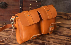 Handmade Leather Mens Cool Shoulder Bag Messenger Bag Chest Bag Bike Bag Cycling Bag for men