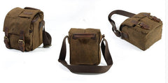 Mens Small Canvas Camera Messenger Bag Side Bag Camera Shoulder Bag for Men - iwalletsmen