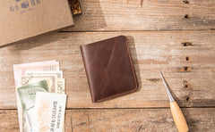 Cool Leather Mens Small Wallets Bifold Slim Front Pocket Wallet for Men - iwalletsmen