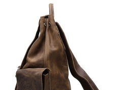 Vintage Leather Mens Cool Backpack Large Travel Bag Hiking Bag for men - iwalletsmen