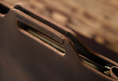 Genuine Leather Mens Cool Clutch Wristlet Bag Briefcase Work Bag Business Bag for men
