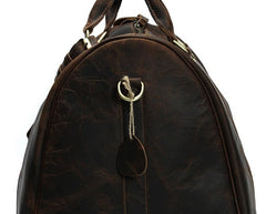Cool Mens Leather Large Weekender Bag Duffle Bag Travel Bag for Men - iwalletsmen