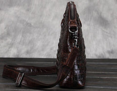 Cool Coffee Small Leather Mens Messenger Bag Shoulder Bag for Men - iwalletsmen