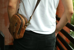 Cool Leather Belt Pouch Mens Waist Bag Shoulder Bag for Men - iwalletsmen