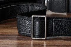 Genuine Leather Mens Cool Messenger Bag Shoulder Bag Chest Bag Bike Bag Cycling Bag for men