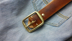 Handmade Leather Mens Belt Men Distress Leather Belt for Men - iwalletsmen