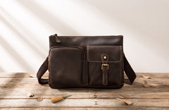 Vintage Leather Mens Cool Messenger Bag Shoulder Bags  for Men - iwalletsmen