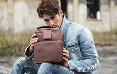 Cool Leather Mens Small Shoulder Bags Messengers Bag for Men - iwalletsmen