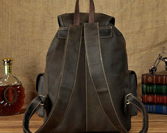 Cool Leather Mens Backpack Vintage Travel Backpack School Backpack for men - iwalletsmen