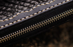 Handmade Leather Mens Chain Biker Wallet Cool Leather Wallet Long Clutch Wallets for Men