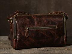 Genuine Leather Mens Cool Shoulder Bag Messenger Bag Chest Bag Bike Bag Cycling Bag for men