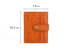 Leather Mens Front Pocket Wallet Card Wallet Small Slim Wallet Change Wallet for Men - iwalletsmen
