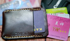 Leather Mens Slim Front Pocket Wallets Leather Cards Wallet for Men - iwalletsmen