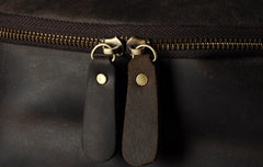 Genuine Leather Mens Cool Backpack Sling Bag Large Coffee Travel Bag Hiking Bag for men