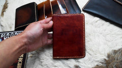 Handmade Leather Mens Small Passport Wallets Travel Wallets for Men - iwalletsmen