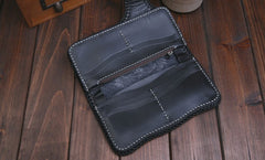 Handmade Leather Carp Mens Chain Biker Wallet Cool Leather Wallet With Chain Wallets for Men