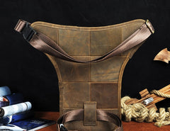 Cool Leather Drop Leg Bag Belt Pouch Mens Waist Bag Shoulder Bag for Men - iwalletsmen