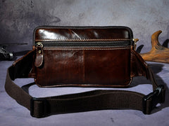 Cool Leather Mens Fanny Pack Waist Bag Hip Pack Belt Bag Bumbag for Men - iwalletsmen