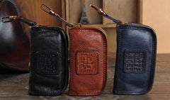 Handamde Genuine Leather Mens Cool Key Wallet Car Key Holder Car Key Case for Men