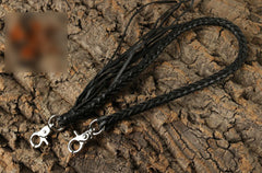 Handmade Leather Braided Wallet Chain Biker Wallet Chain Trucker Chain for Men - iwalletsmen