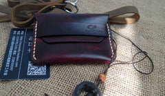 Handmade Leather Mens Small Front Pocket Wallet Leather Card Wallets for Men - iwalletsmen