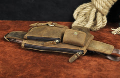 Vintage Leather Mens Fanny Pack Waist Pack Hip Pack Belt Bag for Men - iwalletsmen