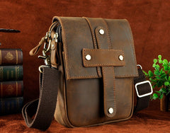 Cool Mens Leather Small Side Bag Belt Pouch Holster Belt Case Waist Pouch for Men - iwalletsmen