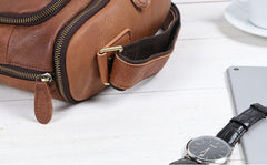 Cool Leather Brown Mens Messenger Bags Vintage Shoulder Bag  for Men - iwalletsmen