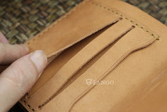 Handmade Leather Floral Mens Cool Slim Leather Wallet Men billfold Wallets Bifold for Men