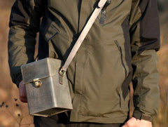 Handmade Gray Leather Mens Small Box Bag Shoulder Bag Messenger Bag for Men - iwalletsmen