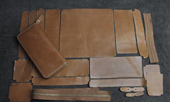Handmade Leather Mens Cool Zipper Phone Travel Long Wallet Card Holder Card Slim Clutch Wallets for Men