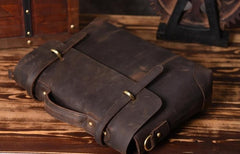 Genuine Leather Mens Cool Messenger Bag Briefcase Work Bag Business Bag for men