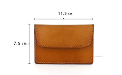 Leather Mens Card Wallet Front Pocket Wallet Small Slim Wallets Change Wallets for Men - iwalletsmen