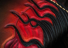 Handmade Leather Mah¨¡k¨¡la Tooled Mens billfold Wallet Cool Leather Wallet Slim Wallet for Men