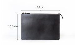 Cool Handmade Leather Mens Wristlet Bag Clutch Zipper Clutch for Men - iwalletsmen