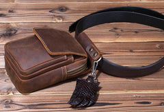 HANDMADE LEATHER MENS WAIST BAG HIP PACK BELT BAG FANNY PACK BUMBAG FOR MEN - iwalletsmen