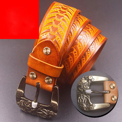 Handmade Genuine Custom Cool Leather Mens Leather Men Camel Belt for Men