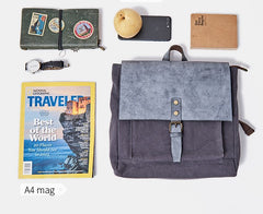 Cool Mens Canvas Backpack Canvas Travel Bag Canvas School Bag for Men - iwalletsmen