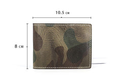 Cool Leather Mens Camouflage License Wallet Front Pocket Wallet Slim Card Wallet for Men - iwalletsmen