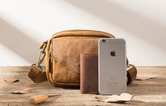 Leather Belt Pouch Phone Case Mens Waist Bag Shoulder Bag for Men - iwalletsmen