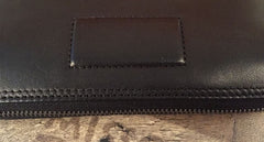 Genuine Leather Mens Cool Long Leather Wallet Zipper Clutch Wristlet Wallet for Men