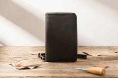 Cool Black Wristlet Wallet Leather Mens Long Wallet Long Wallet for Men - iwalletsmen
