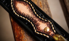 Handmade Genuine Leather Tooled Mens Belt Custom Cool Leather Men Black Belt for Men