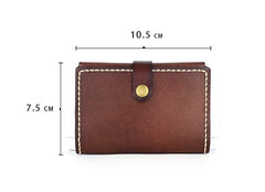 Leather Mens Small Card Wallets Front Pocket Wallet Cool Change Wallet for Men - iwalletsmen