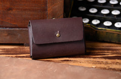 Handmade Leather Mens Cool Coin Change Leather Wallet Men Small Wallets Card for Men