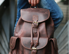 Cool Mens Leather Backpacks Travel Backpacks Laptop Backpacks for Men - iwalletsmen