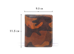 Cool Leather Mens Camouflage Small Wallet Front Pocket Wallet Slim Wallet for Men - iwalletsmen