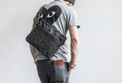 Canvas Mens Cool Small Messenger Bag iPad Bag Chest Bag Bike Bag Cycling Bag for men - iwalletsmen