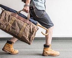 Canvas Mens Cool Weekender Bag Travel Bag Duffle Bags Overnight Bag Holdall Bag for men - iwalletsmen